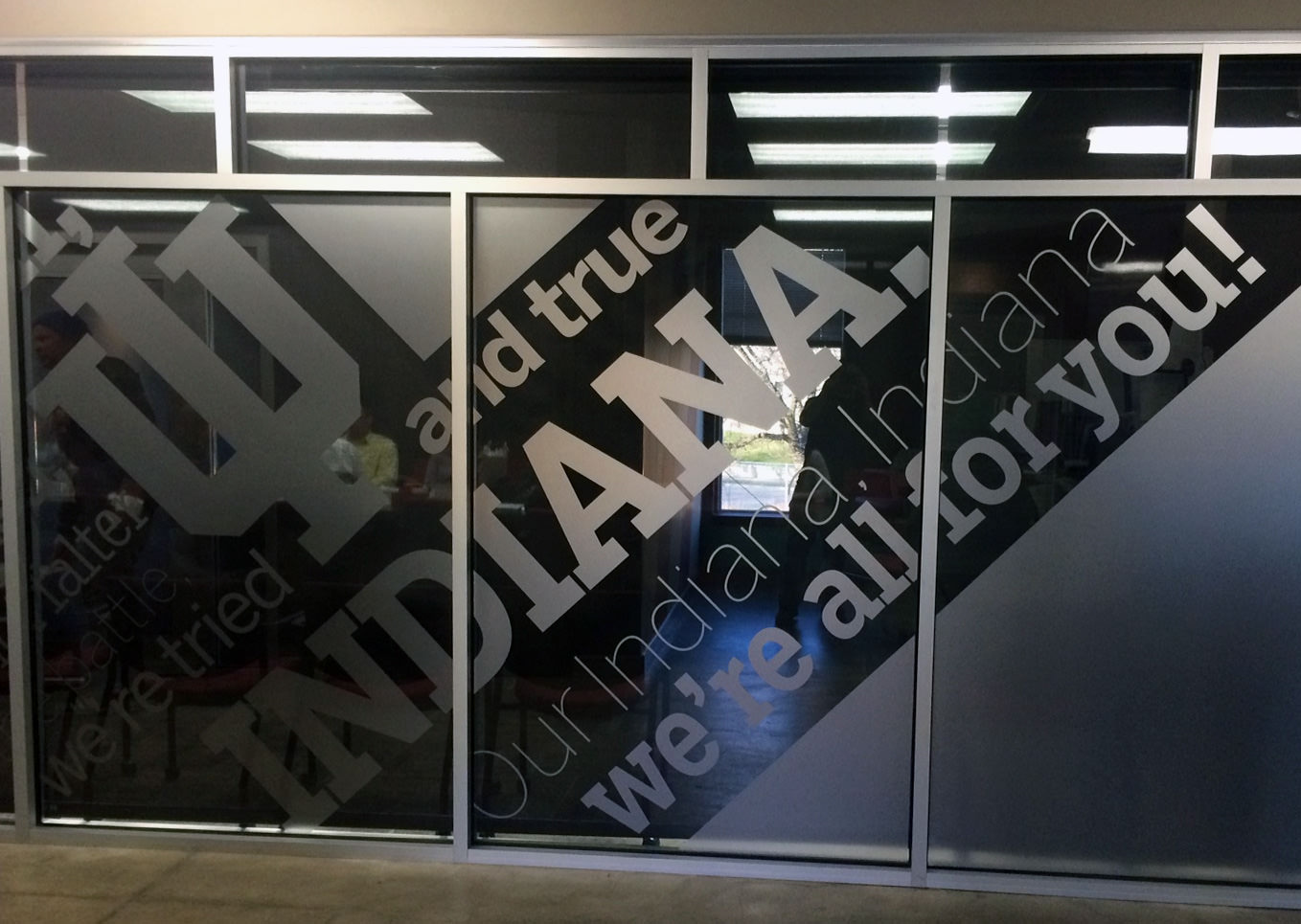 Interior Signs - Frosted Vinyl Indiana University